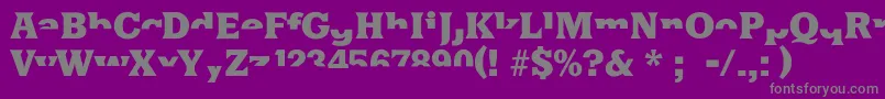 Halfsareenoughlatin Font – Gray Fonts on Purple Background