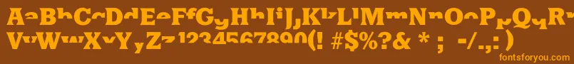 Halfsareenoughlatin Font – Orange Fonts on Brown Background