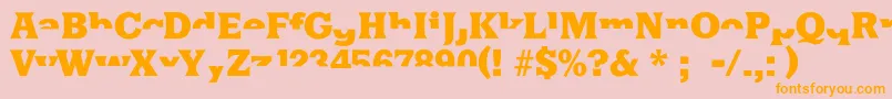 Halfsareenoughlatin Font – Orange Fonts on Pink Background