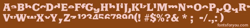 Halfsareenoughlatin Font – Pink Fonts on Brown Background
