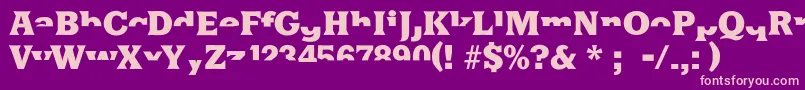 Halfsareenoughlatin Font – Pink Fonts on Purple Background
