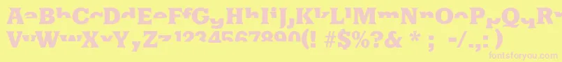 Halfsareenoughlatin Font – Pink Fonts on Yellow Background