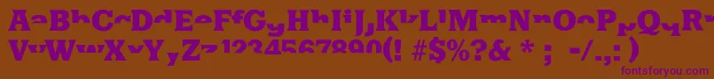 Halfsareenoughlatin Font – Purple Fonts on Brown Background