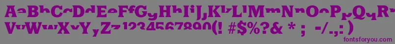 Halfsareenoughlatin Font – Purple Fonts on Gray Background