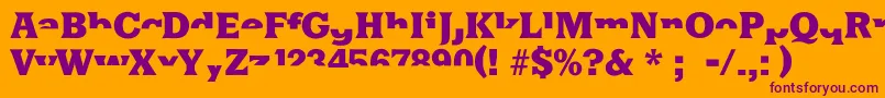 Halfsareenoughlatin Font – Purple Fonts on Orange Background
