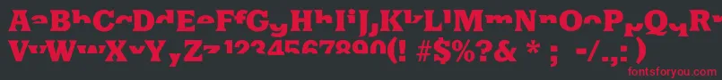More about Halfsareenoughlatin Font Halfsareenoughlatin Font – Red Fonts on Black Background