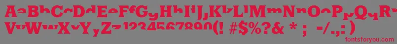 Halfsareenoughlatin Font – Red Fonts on Gray Background