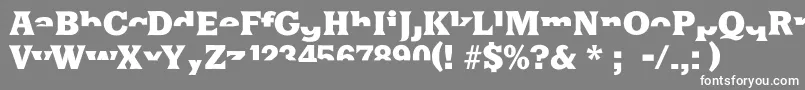 フォントHalfsareenoughlatin – 灰色の背景に白い文字