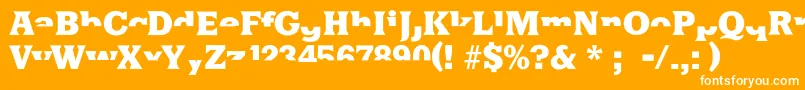 Halfsareenoughlatin Font – White Fonts on Orange Background