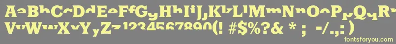 Halfsareenoughlatin Font – Yellow Fonts on Gray Background