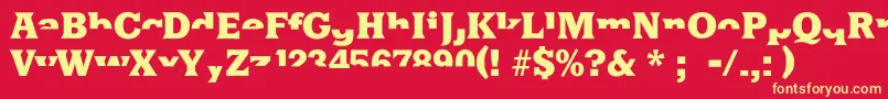 Halfsareenoughlatin Font – Yellow Fonts on Red Background