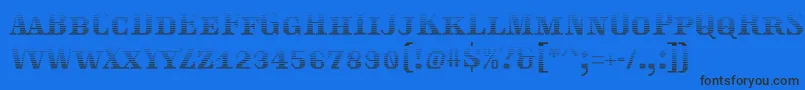 Traktoretkagrad Font – Black Fonts on Blue Background