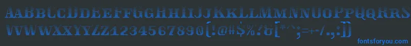 Traktoretkagrad Font – Blue Fonts on Black Background