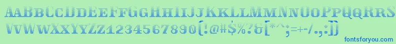 Traktoretkagrad Font – Blue Fonts on Green Background