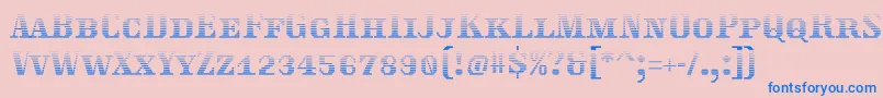 Traktoretkagrad Font – Blue Fonts on Pink Background