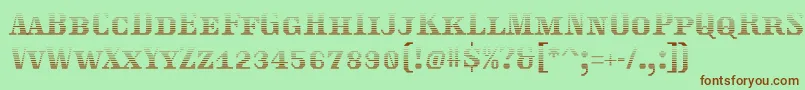 Traktoretkagrad Font – Brown Fonts on Green Background