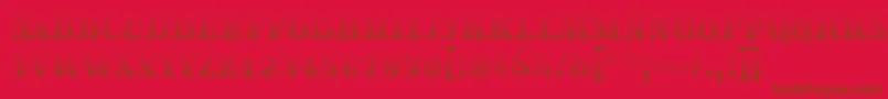 Traktoretkagrad Font – Brown Fonts on Red Background