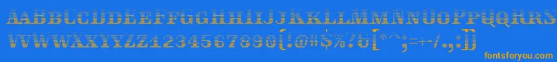 Traktoretkagrad Font – Orange Fonts on Blue Background