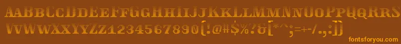 Traktoretkagrad Font – Orange Fonts on Brown Background