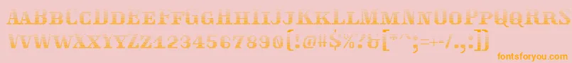 Traktoretkagrad Font – Orange Fonts on Pink Background
