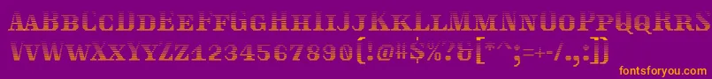 Шрифт Traktoretkagrad – оранжевые шрифты на фиолетовом фоне