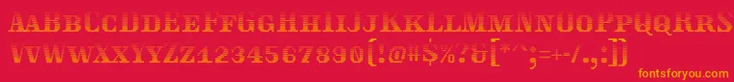 Traktoretkagrad Font – Orange Fonts on Red Background