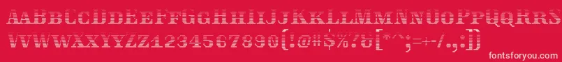Traktoretkagrad Font – Pink Fonts on Red Background