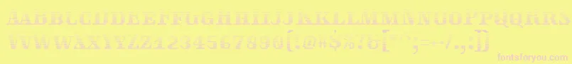 Traktoretkagrad Font – Pink Fonts on Yellow Background