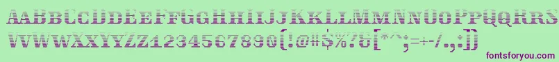 Traktoretkagrad Font – Purple Fonts on Green Background