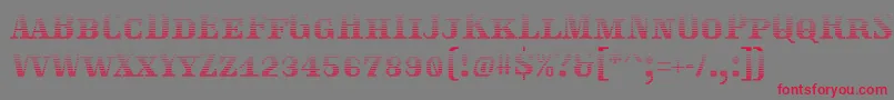 Traktoretkagrad Font – Red Fonts on Gray Background