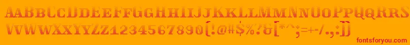 Traktoretkagrad Font – Red Fonts on Orange Background