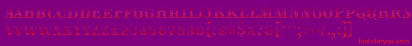 Traktoretkagrad Font – Red Fonts on Purple Background