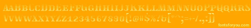 Traktoretkagrad Font – Yellow Fonts on Orange Background