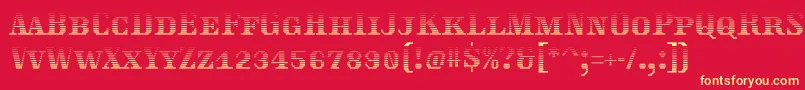 Traktoretkagrad Font – Yellow Fonts on Red Background