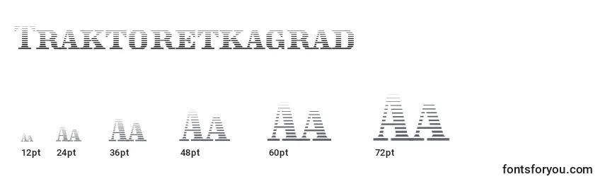 Traktoretkagrad Font Sizes
