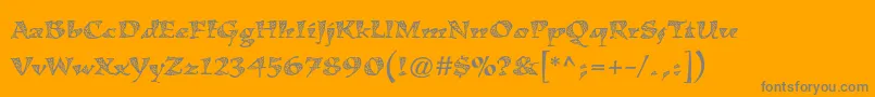 KigalistdZigzag Font – Gray Fonts on Orange Background