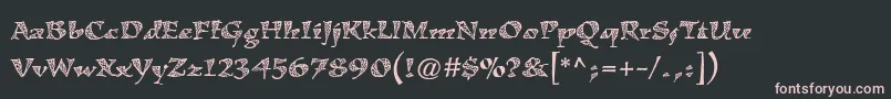 Шрифт KigalistdZigzag – розовые шрифты на чёрном фоне