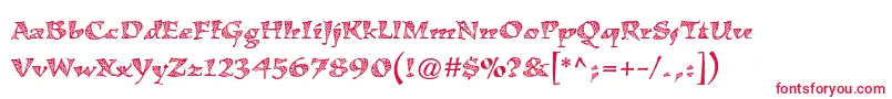 KigalistdZigzag-fontti – punaiset fontit valkoisella taustalla