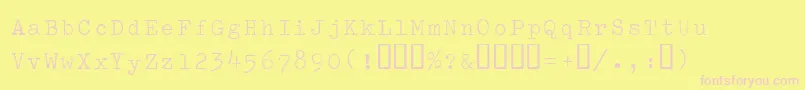 フォントSplendidn – ピンクのフォント、黄色の背景
