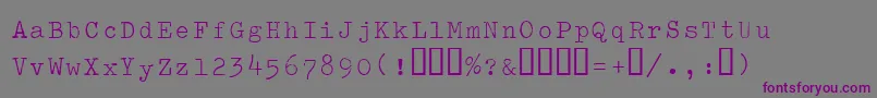 フォントSplendidn – 紫色のフォント、灰色の背景