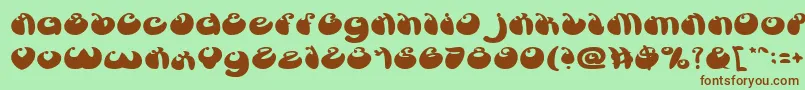 Шрифт ButterflyBold – коричневые шрифты на зелёном фоне