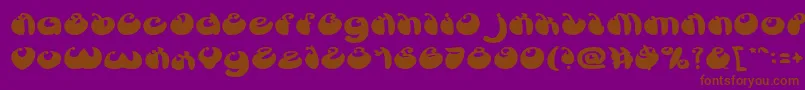 ButterflyBold-Schriftart – Braune Schriften auf violettem Hintergrund