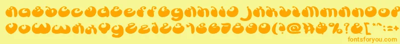 ButterflyBold Font – Orange Fonts on Yellow Background