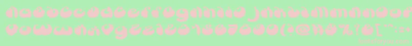 フォントButterflyBold – 緑の背景にピンクのフォント