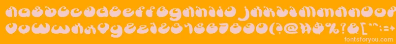 ButterflyBold-Schriftart – Rosa Schriften auf orangefarbenem Hintergrund