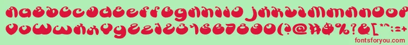 ButterflyBold-fontti – punaiset fontit vihreällä taustalla