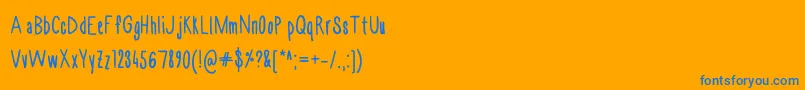 Chase3 Font – Blue Fonts on Orange Background