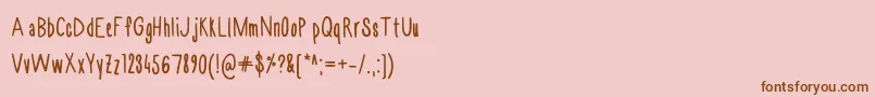 Chase3 Font – Brown Fonts on Pink Background