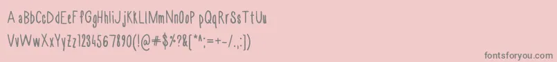 Chase3-Schriftart – Graue Schriften auf rosa Hintergrund