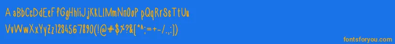 Chase3 Font – Orange Fonts on Blue Background